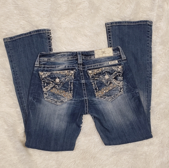 Miss Me Denim Embellished Jeans Signature Boot 29 - Picture 1 of 11